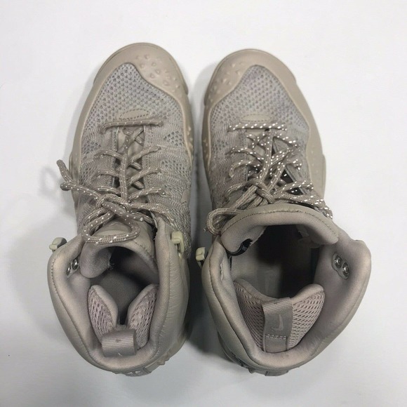Nike Womens 6 LUPINEK FLYKNIT Boot Sneaker Light Bone Trainers 862512 200 - Picture 8 of 12